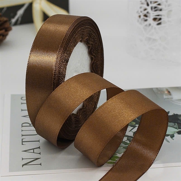 Ruy Băng Trang Trí - Thường - 2cm- nâu trơn 15k
