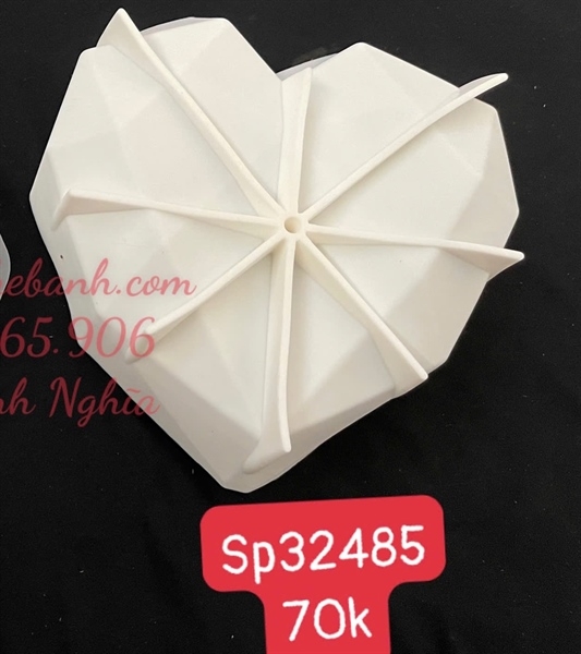 Khuôn Silicon - Trái Tim Kiểu - 1c Kim Cương 19cm