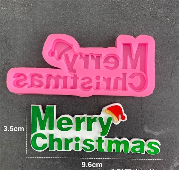 Khuôn Silicon - Chữ Noel - Noel Nón