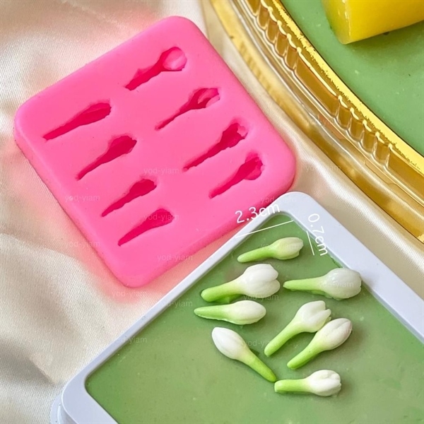 Khuôn Silicon - Hoa Nụ Búp Đơn 8c