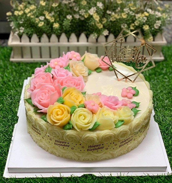 Khuôn Silicon - Viền Mảng Họa Tiết - Hoa Hồng 3 dãy - 37x11cm