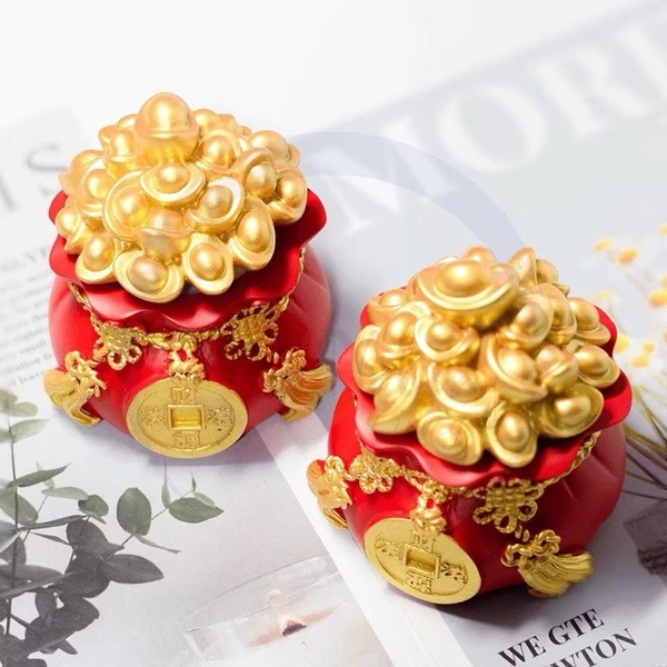 Khuôn Silicon - Túi Vàng - 6.5CM Đồng Tiền sale 75k