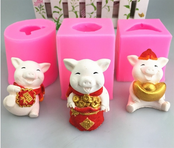 Khuôn Silicon - Động Vật - Heo Set 3