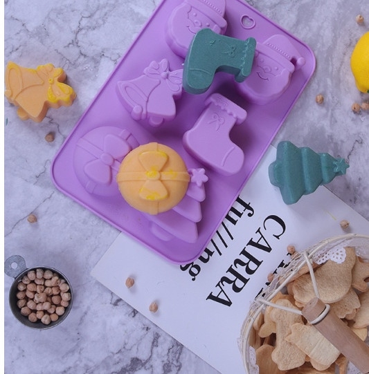 Khuôn Silicon - Noel - Vĩ TH Thông Chuông Tất 6c