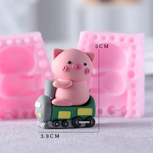 Khuôn Silicon - Xe Cộ - Xe Heo 2 Mảnh