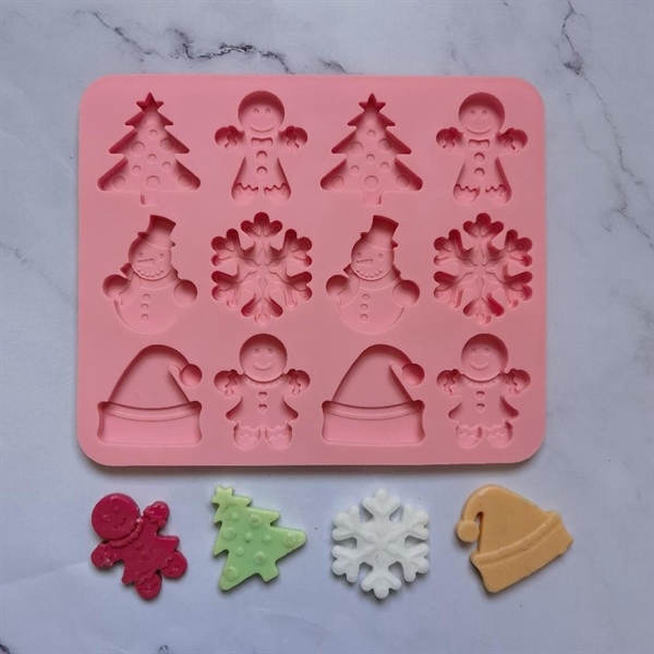 Khuôn Silicon - Noel - Cánh Tuyết Noel - Nón Cánh Tuyết Người Tuyết Cây Thông