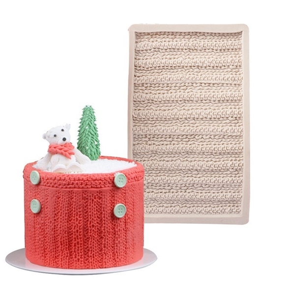 Khuôn Silicon - Viền Mảng 2D - Đan Len Ngang 18cm