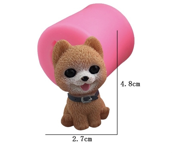 Khuôn Silicon - Động Vật - Chó Ngồi - 4.8x2.7cm