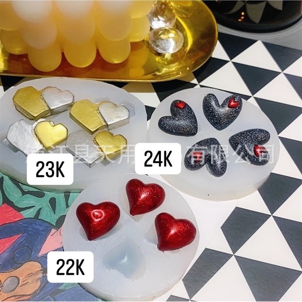 Khuôn Silicon - Trái Tim Kiểu - 4c Vết