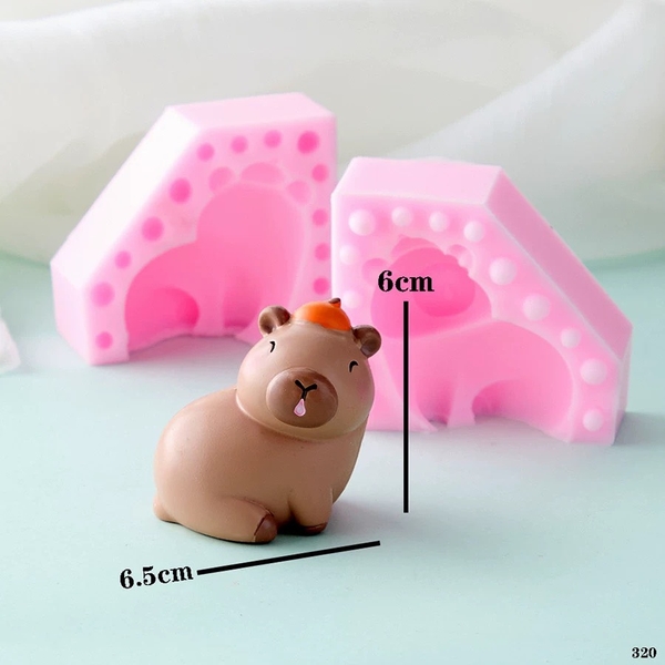 Khuôn Silicon - Động Vật - Capybara 2 Mảnh Quay Đầu