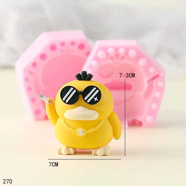 Khuôn Silicon - Động Vật - Vịt Kiến 2 Mảnh Túi 7.3cm