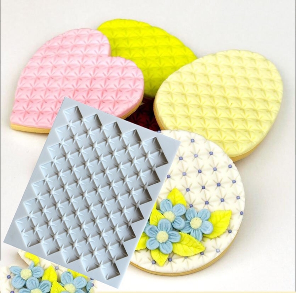 Khuôn Silicon - Viền Mảng 2D - Tứ Giác Tia 18x13.5cm