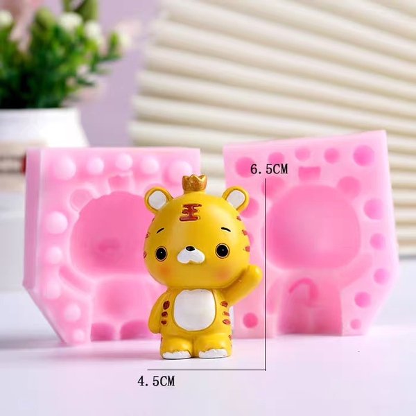 Khuôn Silicon - Động Vật - Con Cọp Con Hổ Đứng 2 Mảnh 6.5cm