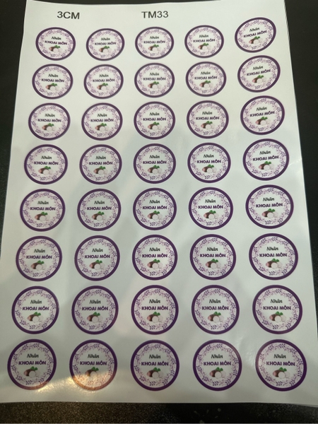 Decal Chủ Đề Trung Thu - Tem Nhân Bánh