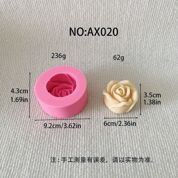 Khuôn Silicon - Hoa Hồng Nở - 7cm A3
