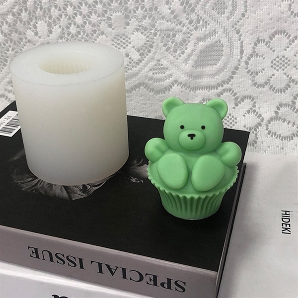 Khuôn Silicon - Động Vật - Gấu Chống Tay Giơ Chân 6cm