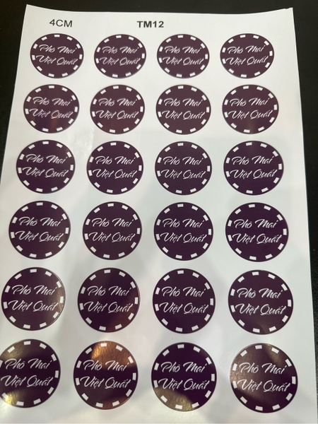 Decal Chủ Đề Trung Thu - Tem Nhân Bánh