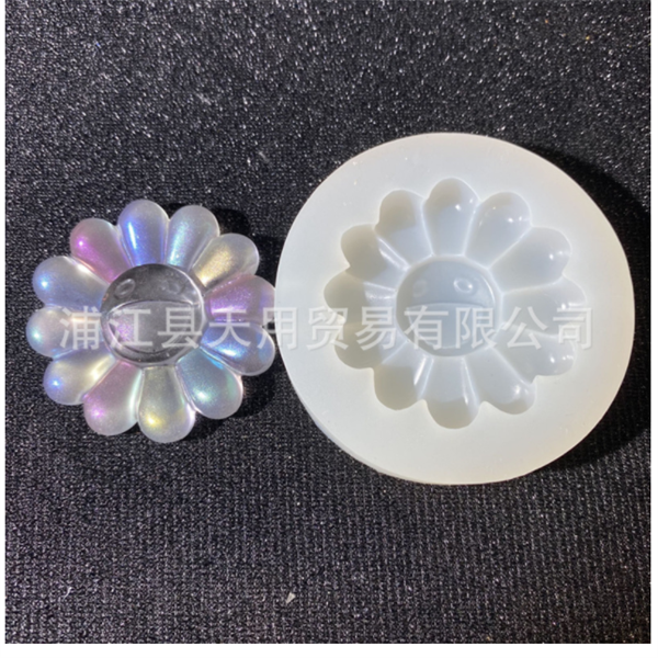 Khuôn Silicon - Hoa Hướng Dương - Mặt 5cm - Mặt Cười