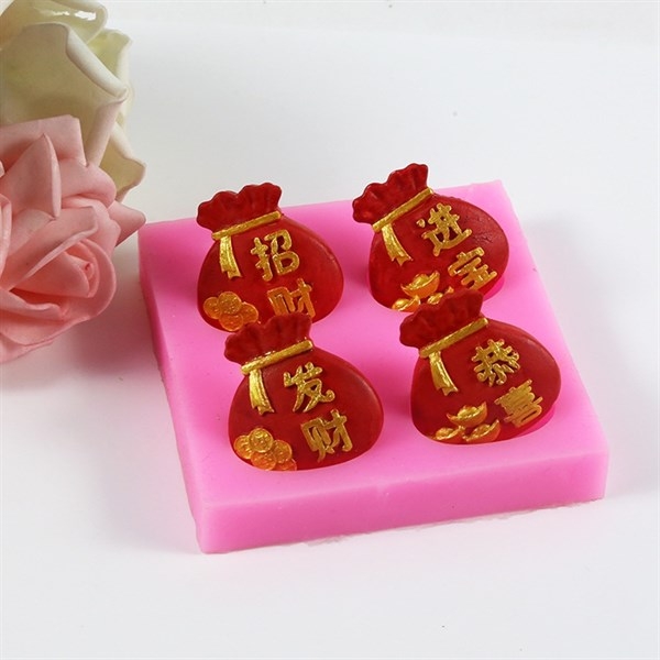 Khuôn Silicon - Túi Vàng - 3.6cm Nằm 4c