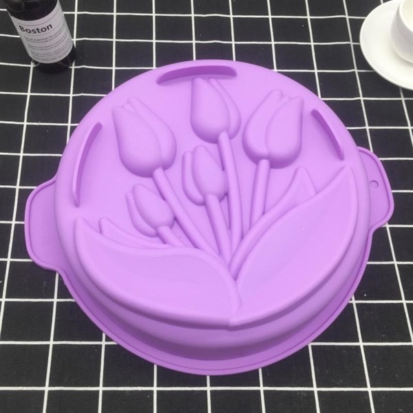 Khuôn Silicon - Hoa Tulip - 29cm - ĐẾ Chùm