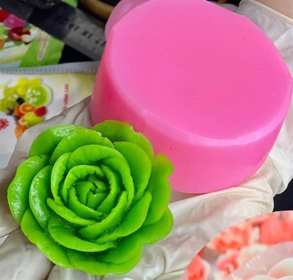 Khuôn Silicon - Hoa Hồng Nở - SL110 - 7cm - Thái Nở SL110