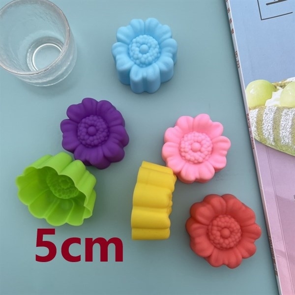 [10 cup] Khuôn Silicon - Cup Set 5cm - M13 - Cúc Tim 5c
