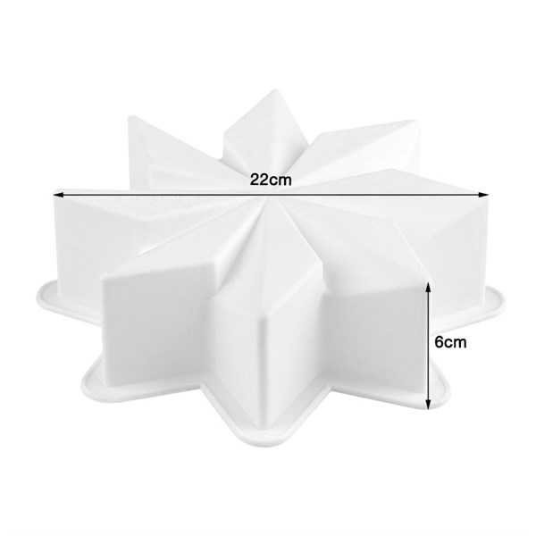 Khuôn Silicon - Đế - Cánh Tuyết Ngôi Sao 22cm Làm Mâm Cúng