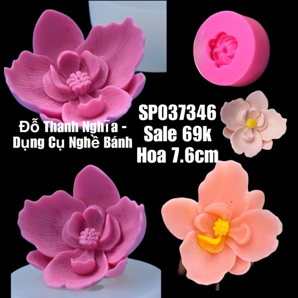 Khuôn Silicon - Hoa Lan cánh cong 7cm