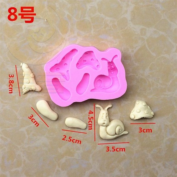 Khuôn Silicon - Côn Trùng - Ốc Sên Cây Nấm