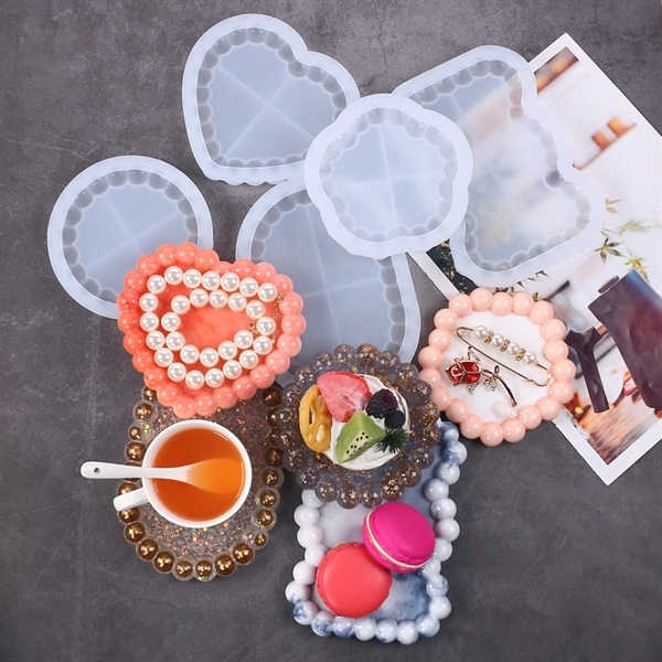 Khuôn Silicon - Mặt Kiểu Hạt Tròn - Oval Uốn COng 17cm