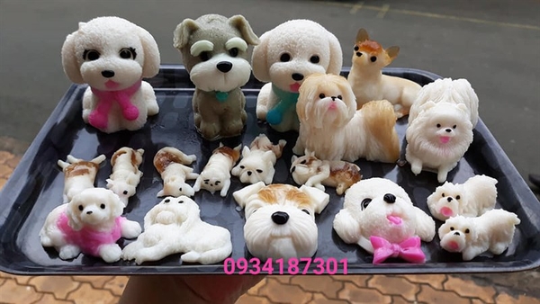 Khuôn Silicon - Động Vật - Chó Nằm Ngủ 6c