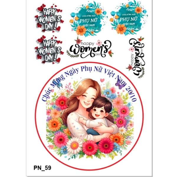Decal Chủ Đề Phụ Nữ - DPN - DPN59 18cm