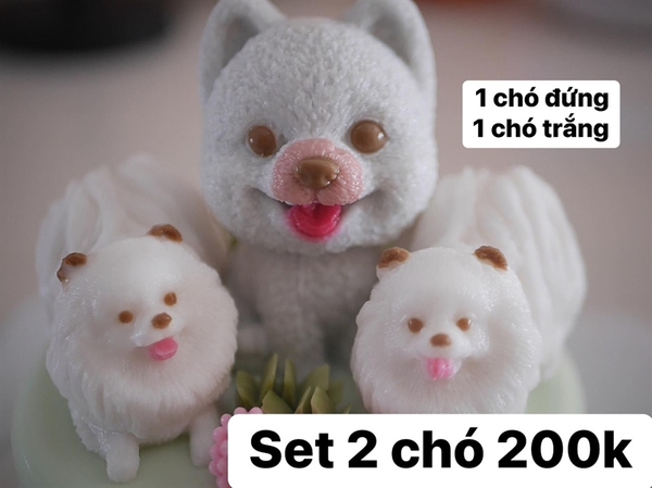 Khuôn Silicon - Động Vật - Chó Ngồi 9x4.6cm