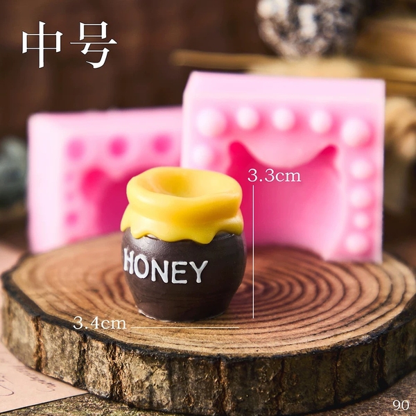 Khuôn Silicon - Động Vật - Gấu Honey 2 Mảnh 3.3cm