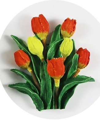 Khuôn Silicon - Hoa Tulip - SL95 - Chùm Hoa Tilip 8.1cm