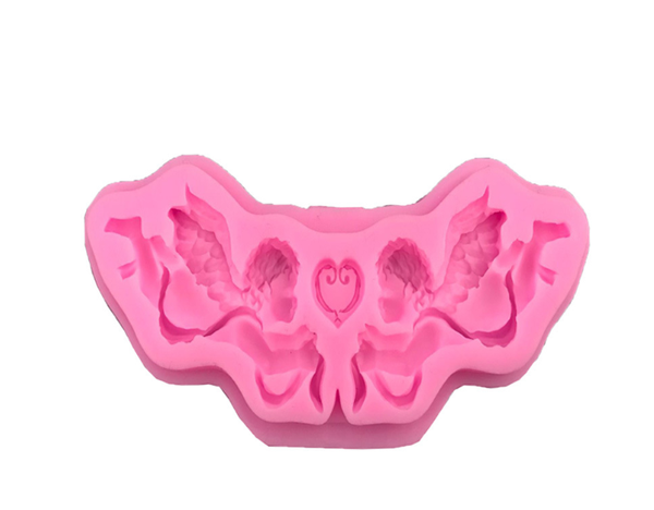 Khuôn Silicon - Viền Họa Tiết - 2 Thiên Thần Cánh