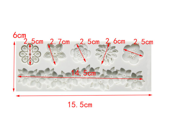 Khuôn Silicon - Viền Chuỗi Dây - Sợi Hoa 14.5cm