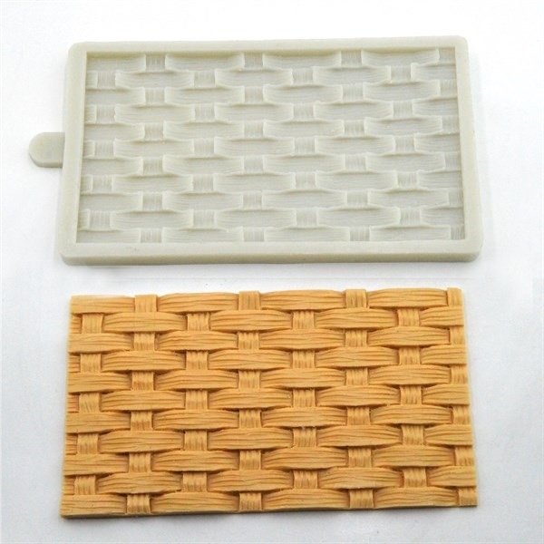 Khuôn Silicon - Viền Mảng 2D - Đan Giỏ Sợi Mì 18x11cm