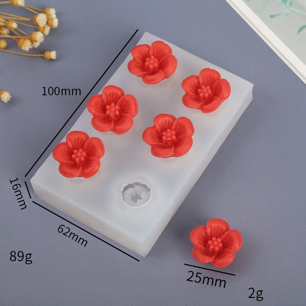 Khuôn Silicon - Hoa Mai Đào - 2.5cm - 6c HOT