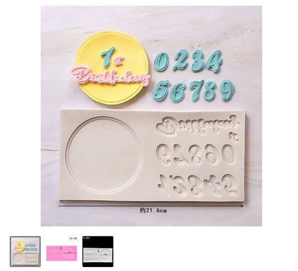 Khuôn Silicon - Số 0-9 - Số Bảng Tròn