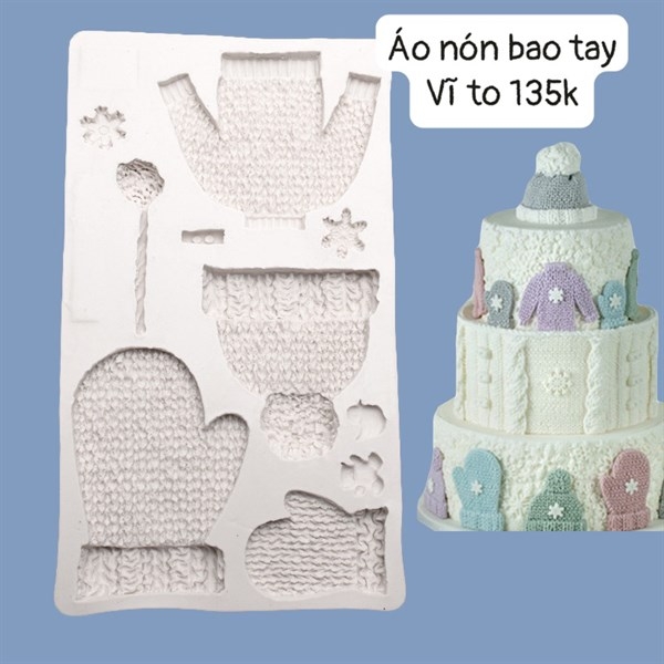 Khuôn Silicon - Quần Áo - Len Nón Bao Tay TH