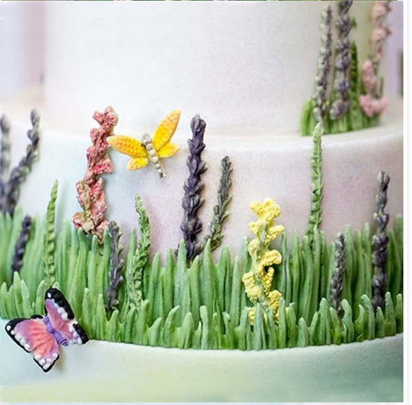 Khuôn Silicon - Viền Thành Cỏ Hoa Lavender