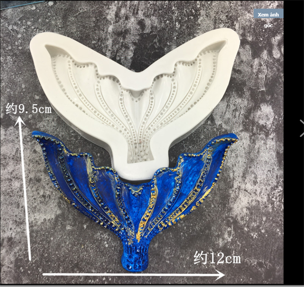 Khuôn Silicon - Biển - Đuôi Cá - 12.5cm