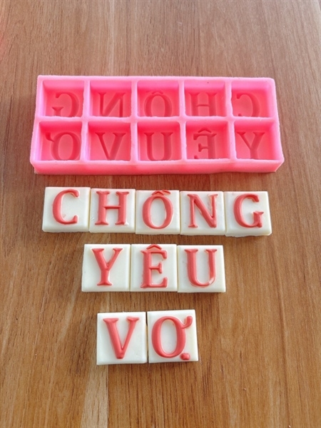Khuôn Silicon - Chữ Cái IN - chồng yêu vợ