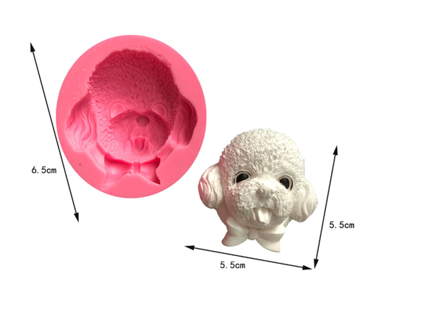 Khuôn Silicon - Động Vật - Chó Mặt - 5.5cm