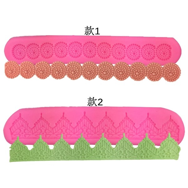 Khuôn Silicon - Viền Chuỗi Dây - Nhọn Vương Miệng 20x3cm