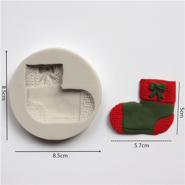 Khuôn Silicon - Quần Áo - Tất Vớ Chân 5.7cm