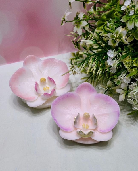 Khuôn Silicon - Hoa Lan Nằm - 5.7cm - HỒNG