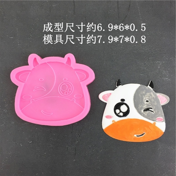 Khuôn Silicon - Động Vật - Bò Mặt Có Sừng