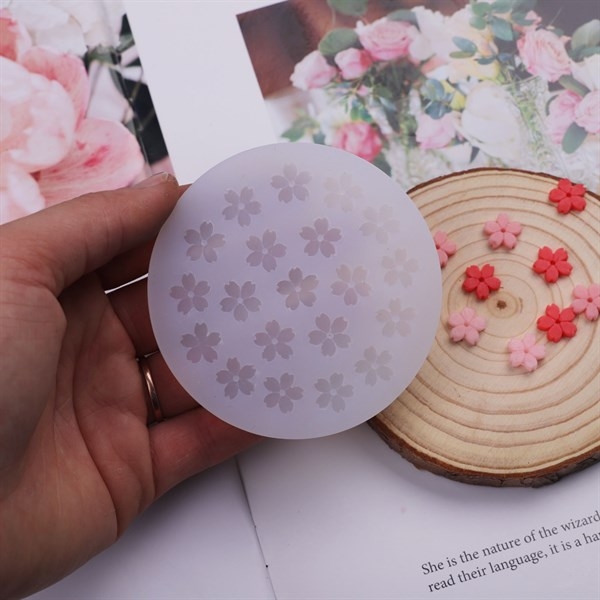 Khuôn Silicon - Hoa Mai Đào Nằm - 1.1cm - 20c Cánh Cắt